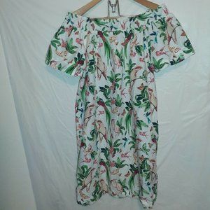 Ann Taylor Birds of Paradise Off shoulder L XL